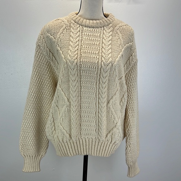 ⭐️Clan Royal of Scotland wool sweater cream mens size XL vintage nwot